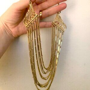 Gold Vintage MCM necklace with chain bands
